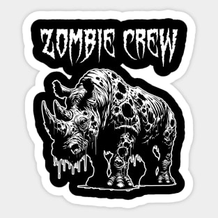 Zombie Crew Rhino Sticker
